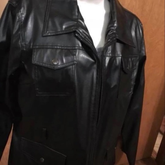 Black Collared lightweight Zippered Jacket Size XL - Picture 3 of 4